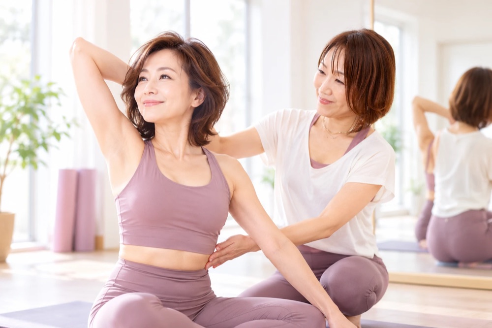 姿勢を整える指導